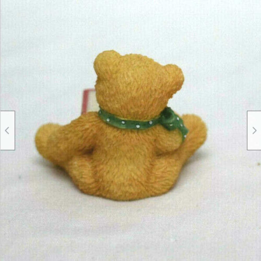 Patricia Hillman Enesco Teddy Bear Figurine with Letter Block S 158488 1995 - Picture 5 of 6